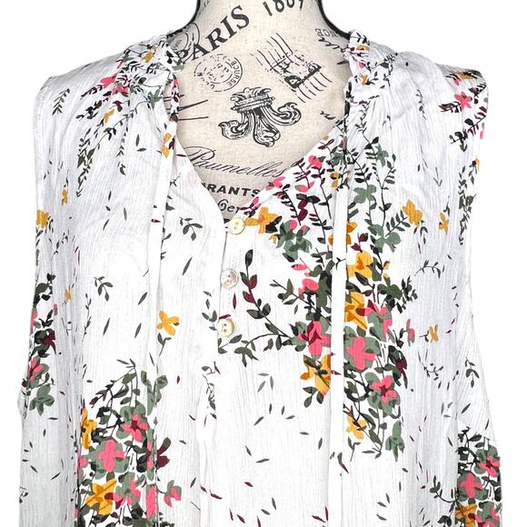Market & Spruce (1X) Ava Tie Neck Sleeveless Blouse - Stitch Fix Floral Cluster - Picture 7 of 12
